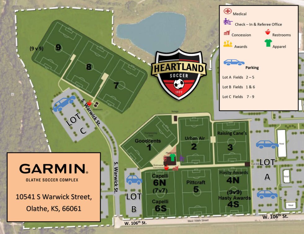 Field Map Garmin Olathe Soccer Complex